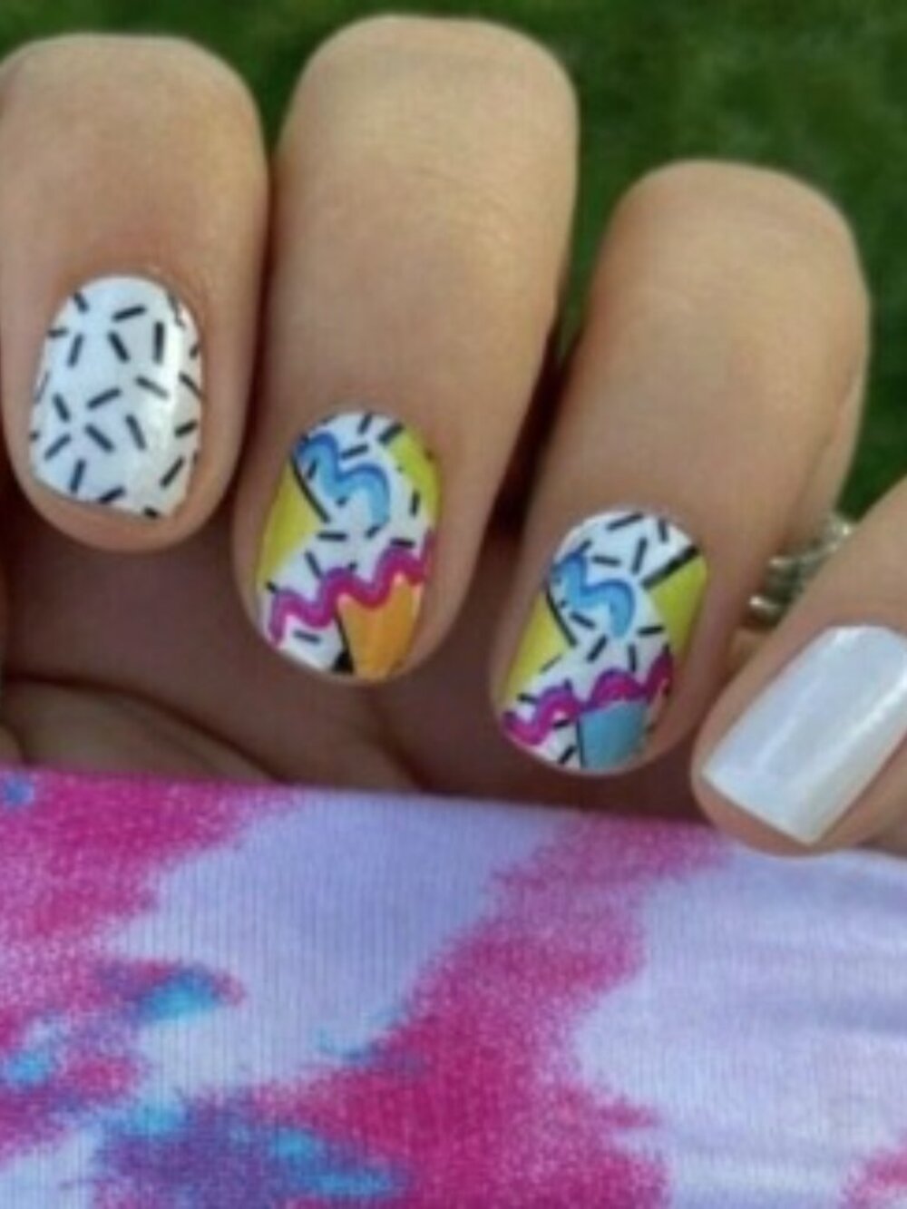 Totally Rad Color Street Nail Polish Strips Retired White Polish 80's Collection